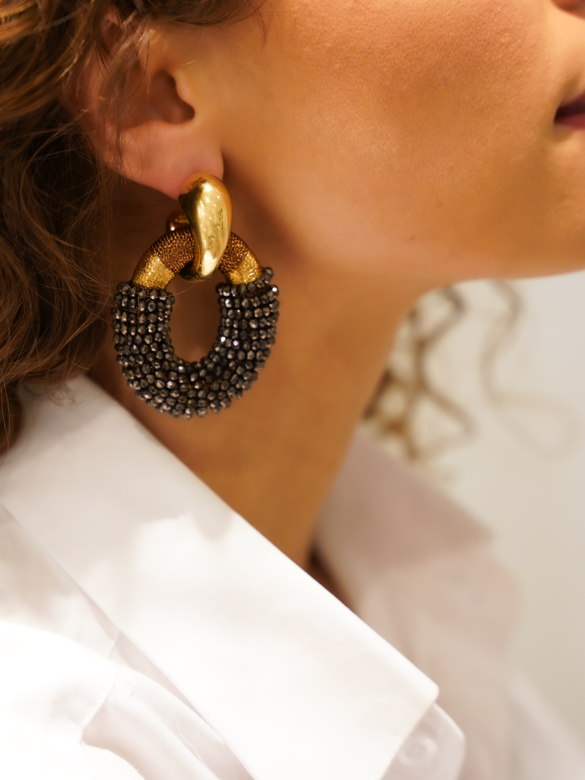 Metallic Brown Earrings Combi Oval Llott-theme.productDescriptionPage.SEO.byTheBrand