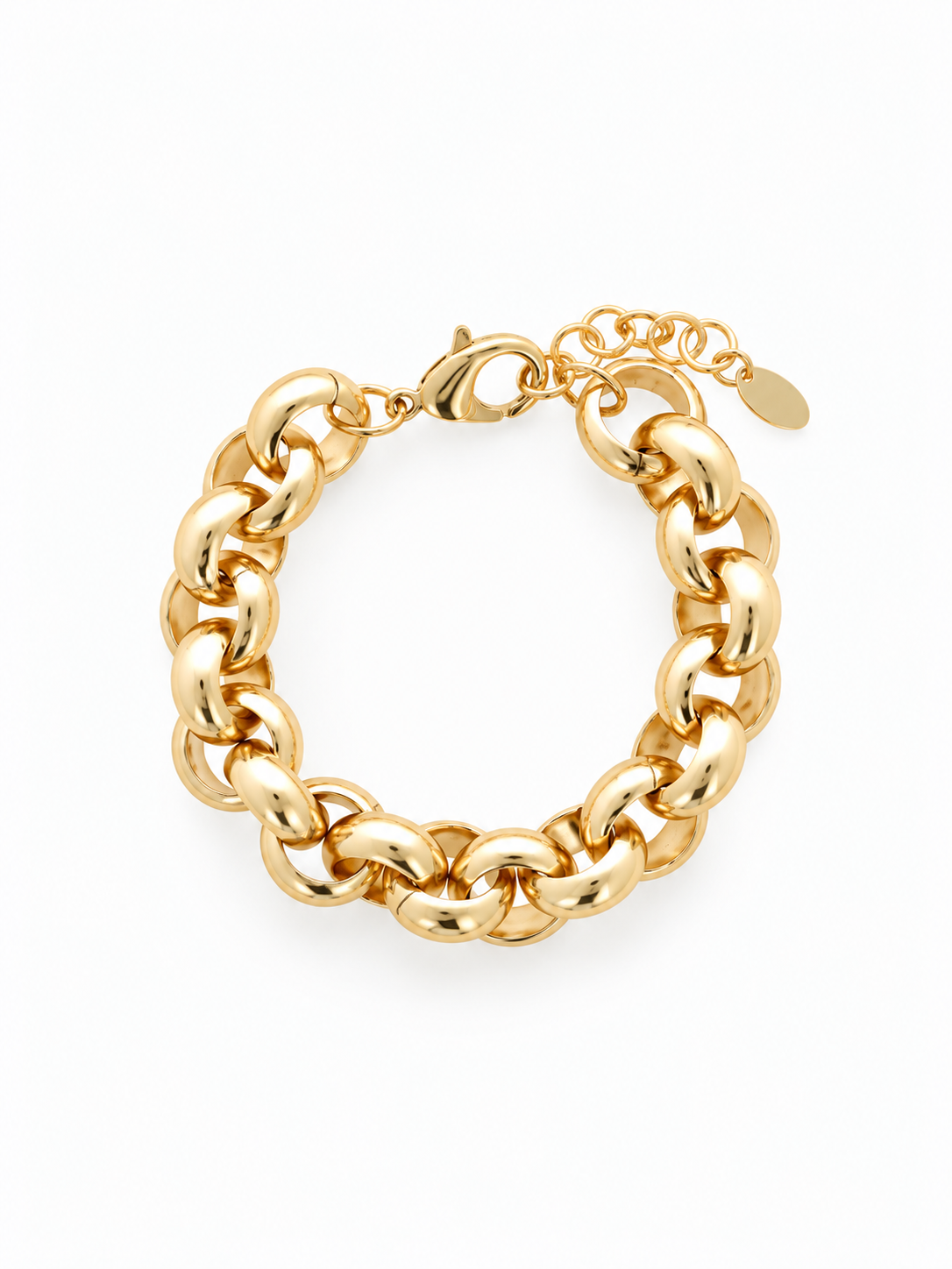 16.009 - gold colored soft gold rolo large