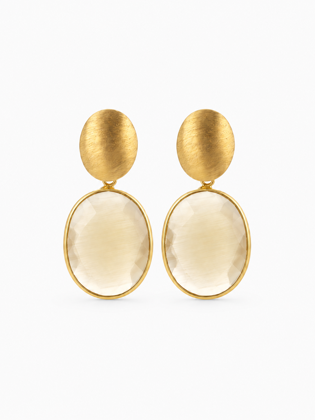 Giorgia – Framed Oval Oorbellen S – Wax