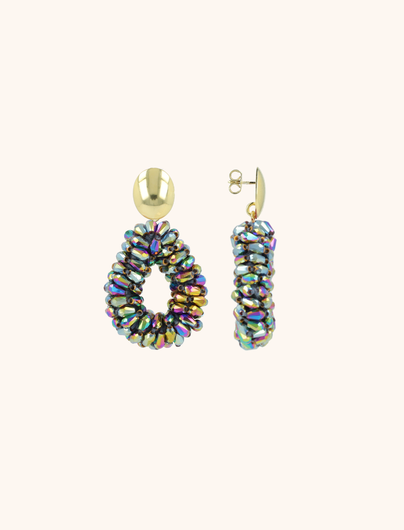Disco Purple Earrings Anne Drop S Marquis