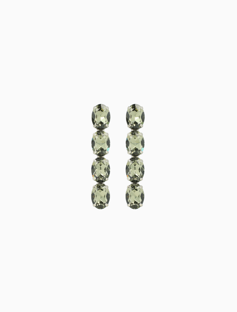 Maudi Earrings Oval Waterfall Four Stones S Black Diamond