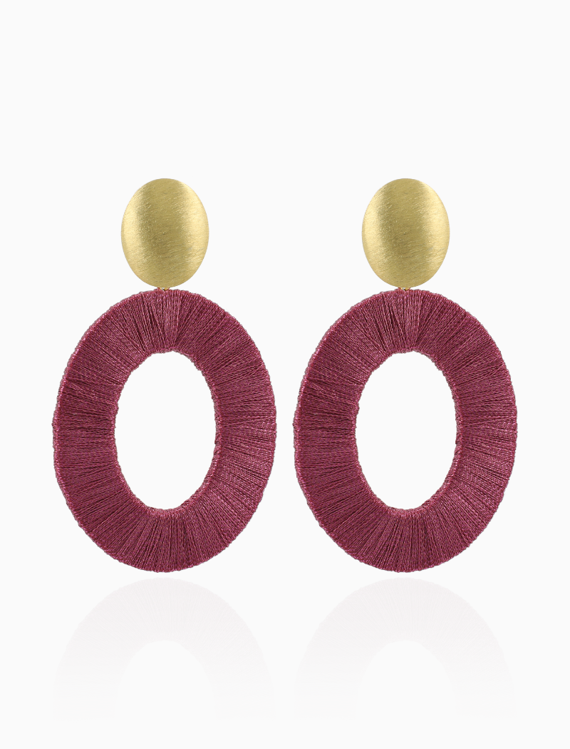 Roze Oorbellen Open Oval L Ariella