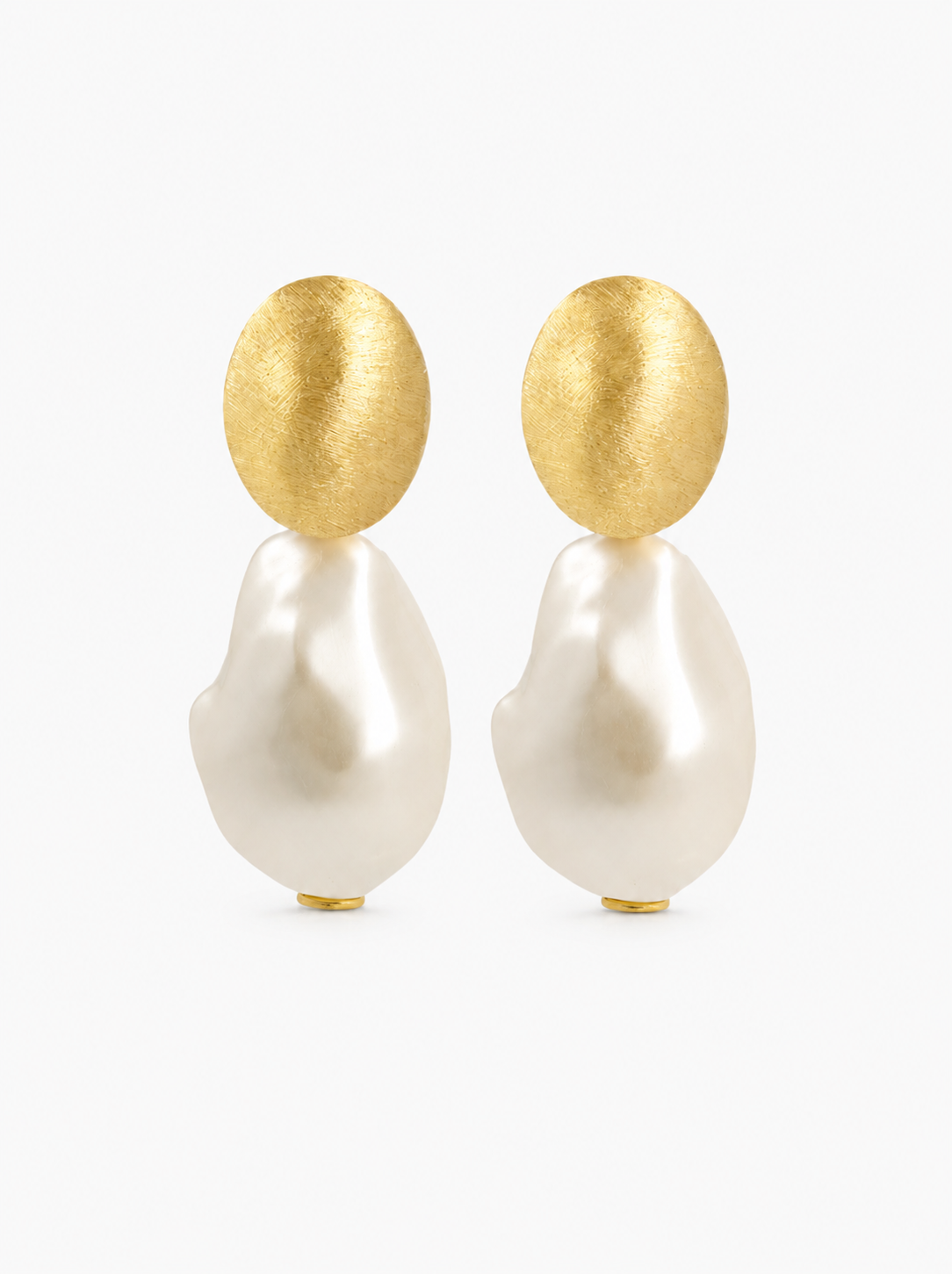 Pearl Earrings Irregular Stone L Bailey