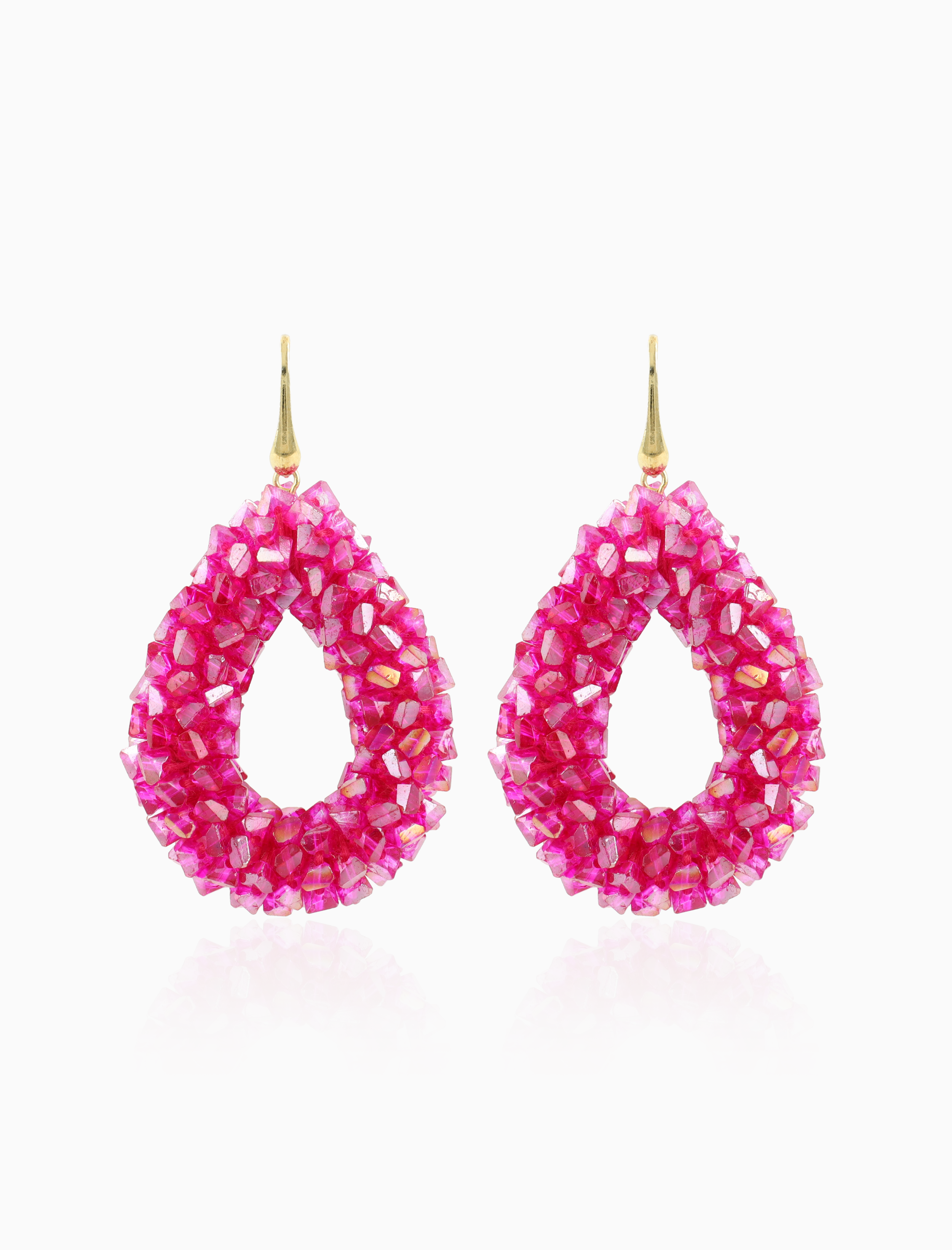 Fuchsia Oorbellen Marieke Drop L Raw