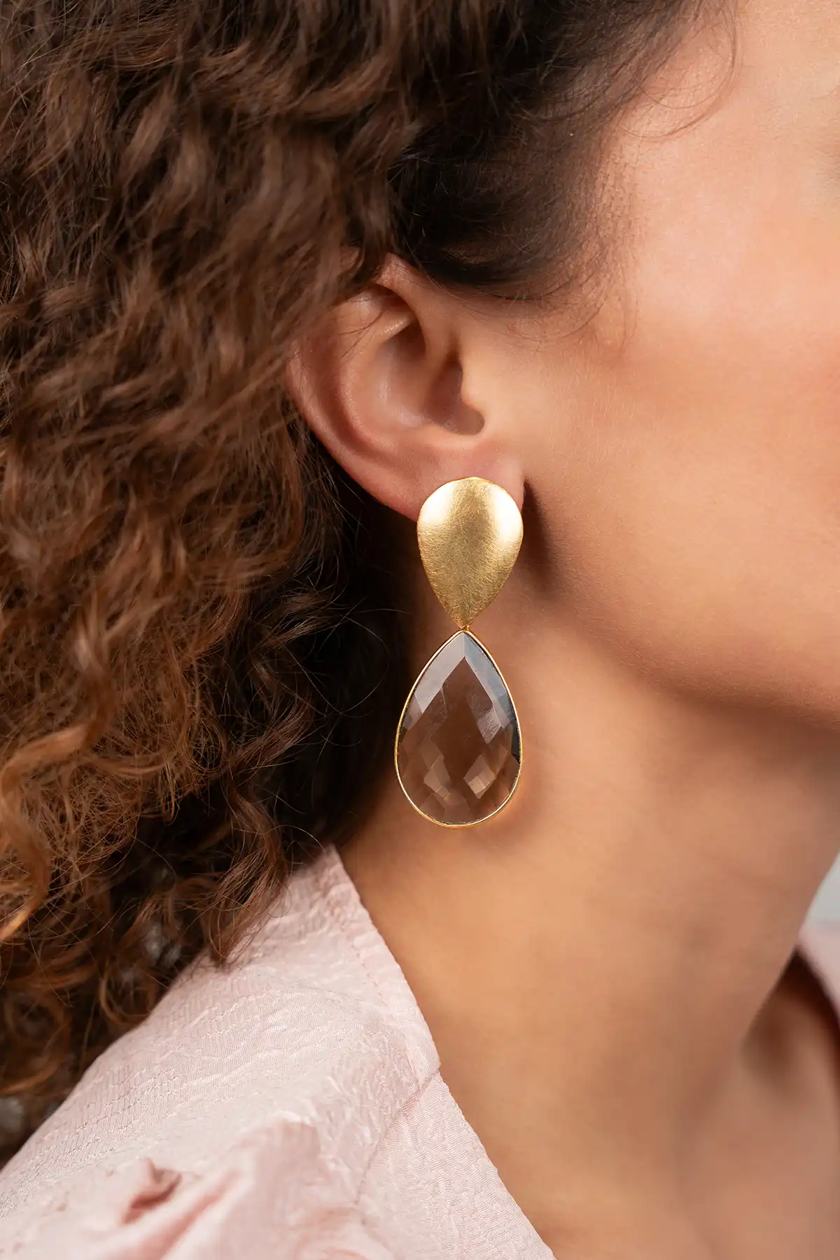 Dark Nude Oorbellen Rae Framed Drop
