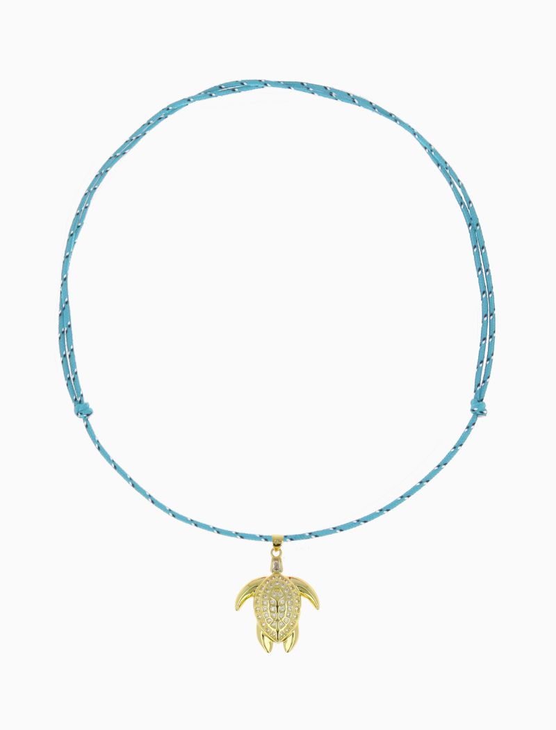 Ketting Schildpad Shine Bright - Blauw