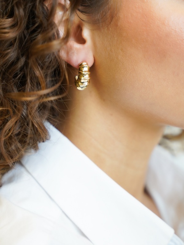 Classic Earrings Creole Swirl L