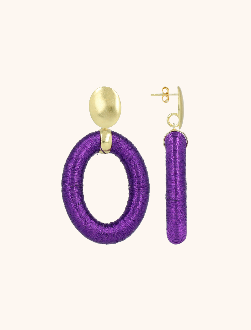 Paarse Oorbellen Faye Ovaal Llott-theme.productDescriptionPage.SEO.byTheBrand
