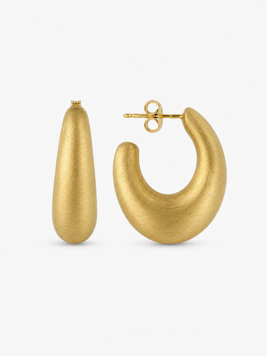Brass - Gold Oval Creole Deluxe XS Brushed