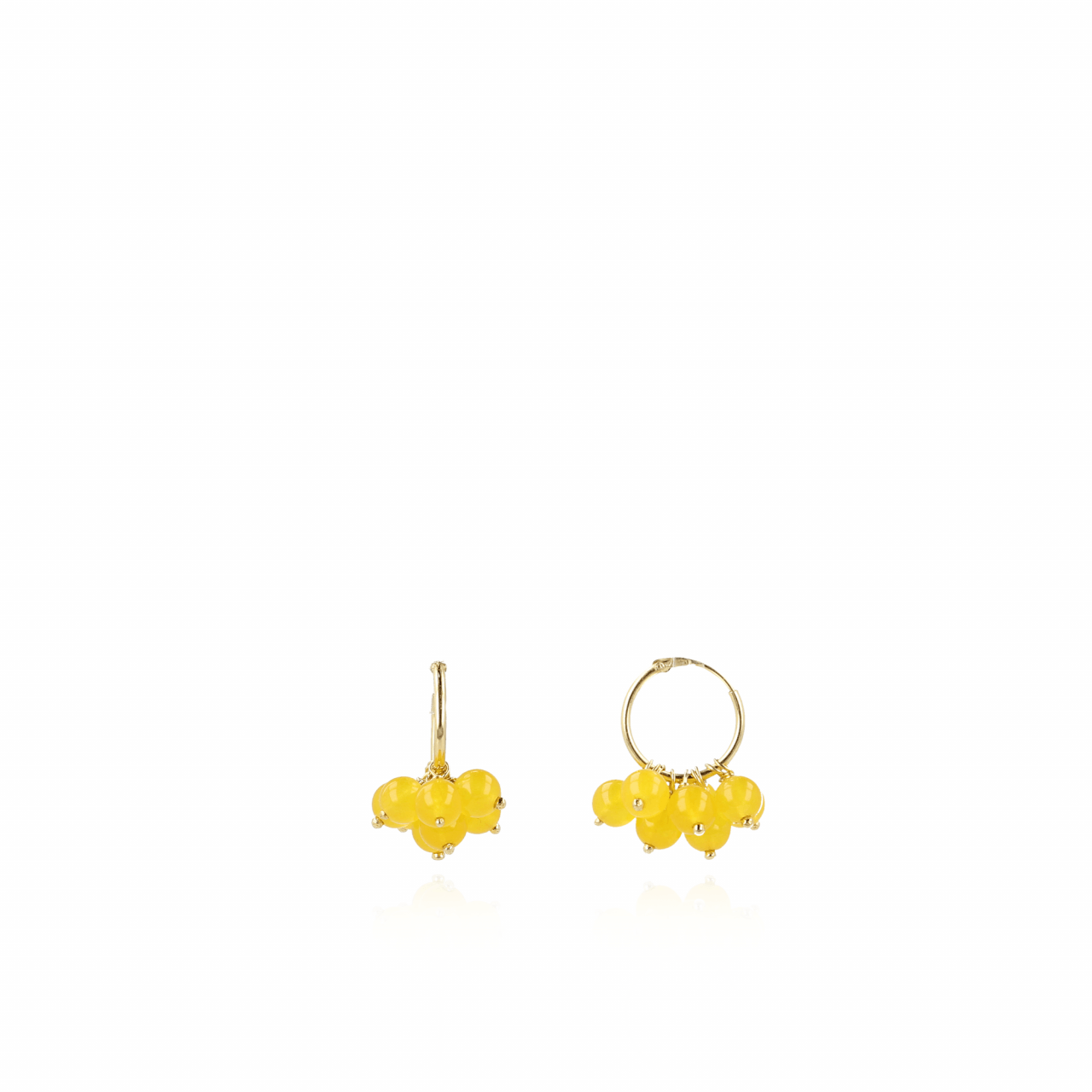 Yellow earrings quartz