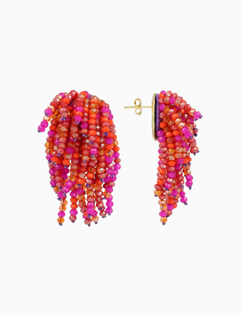 Fuchsia Earrings Babette Glassberry Waterfall S