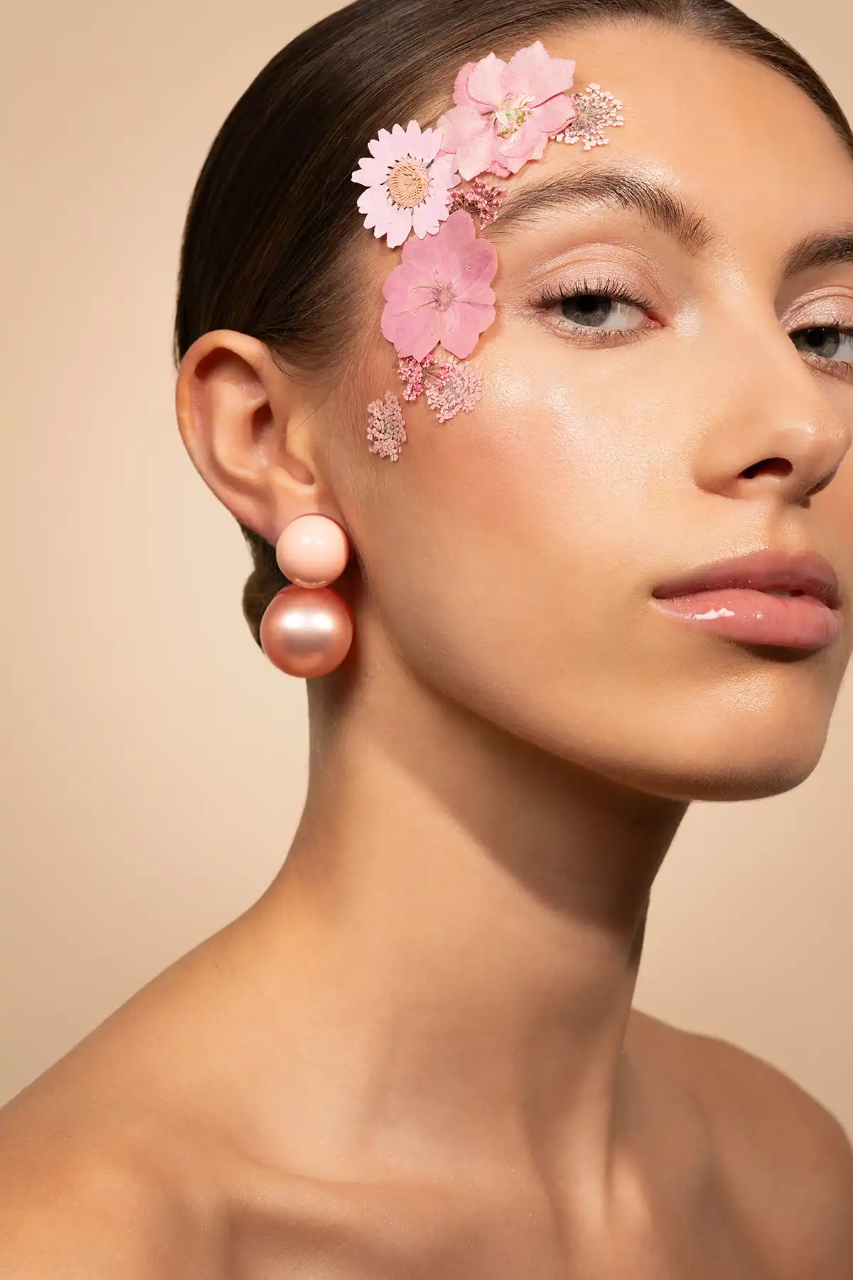 Multi Rosa Oorbellen Gitte Bold Double Bubbles