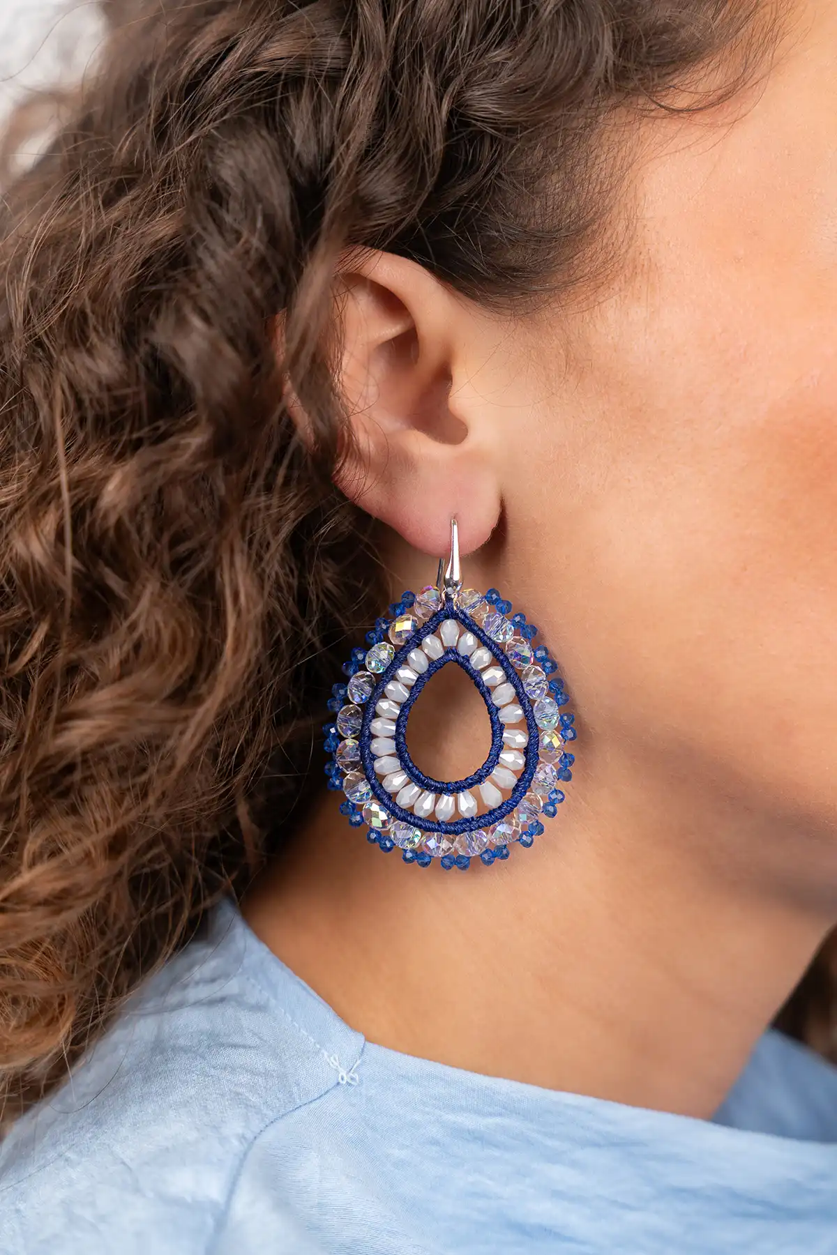 Blaue Ohrringe Vos Open Drop L Irr. Stones  lott-theme.productDescriptionPage.SEO.byTheBrand