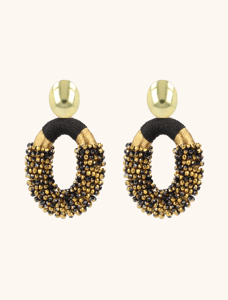 Gold-coloured Earrings Yara Oval L