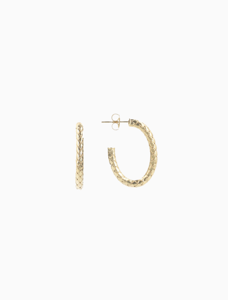 Classic oorbellen Cobra creool ovaal S