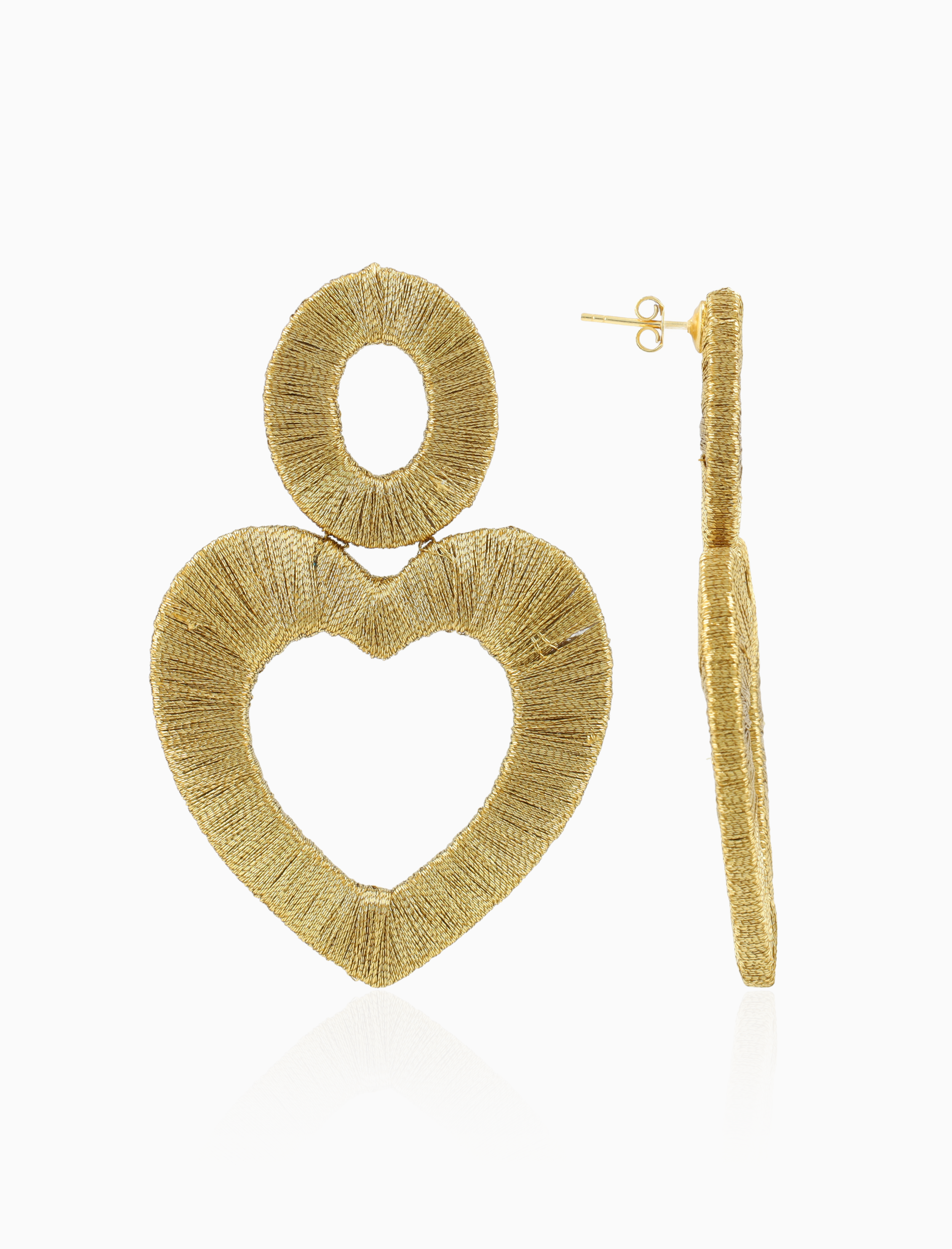 Honey Golden Ohrringe Ashlynn Open Heart L with Oval