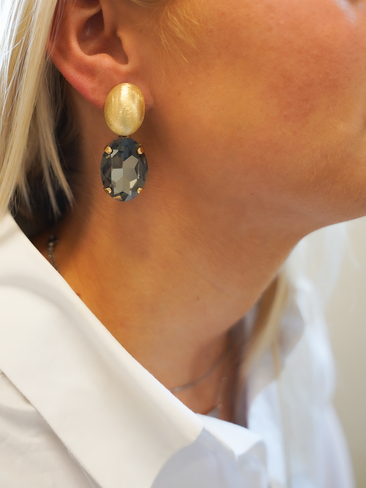 Strass Oorbellen Amelie Ovaal Diamond
