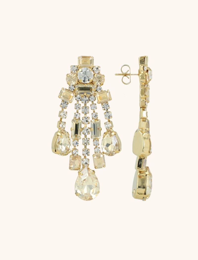 Kristallen Oorbellen Waterfall Of Stones Kensi