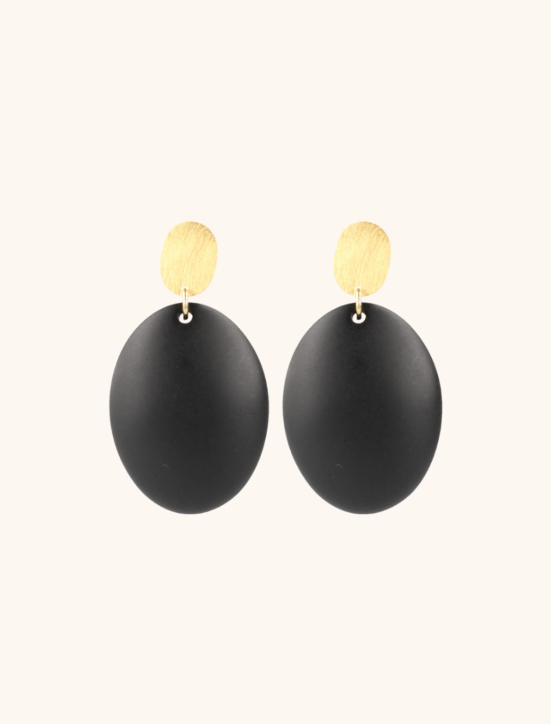 Black Earrings Sirius Oval lott-theme.productDescriptionPage.SEO.byTheBrand