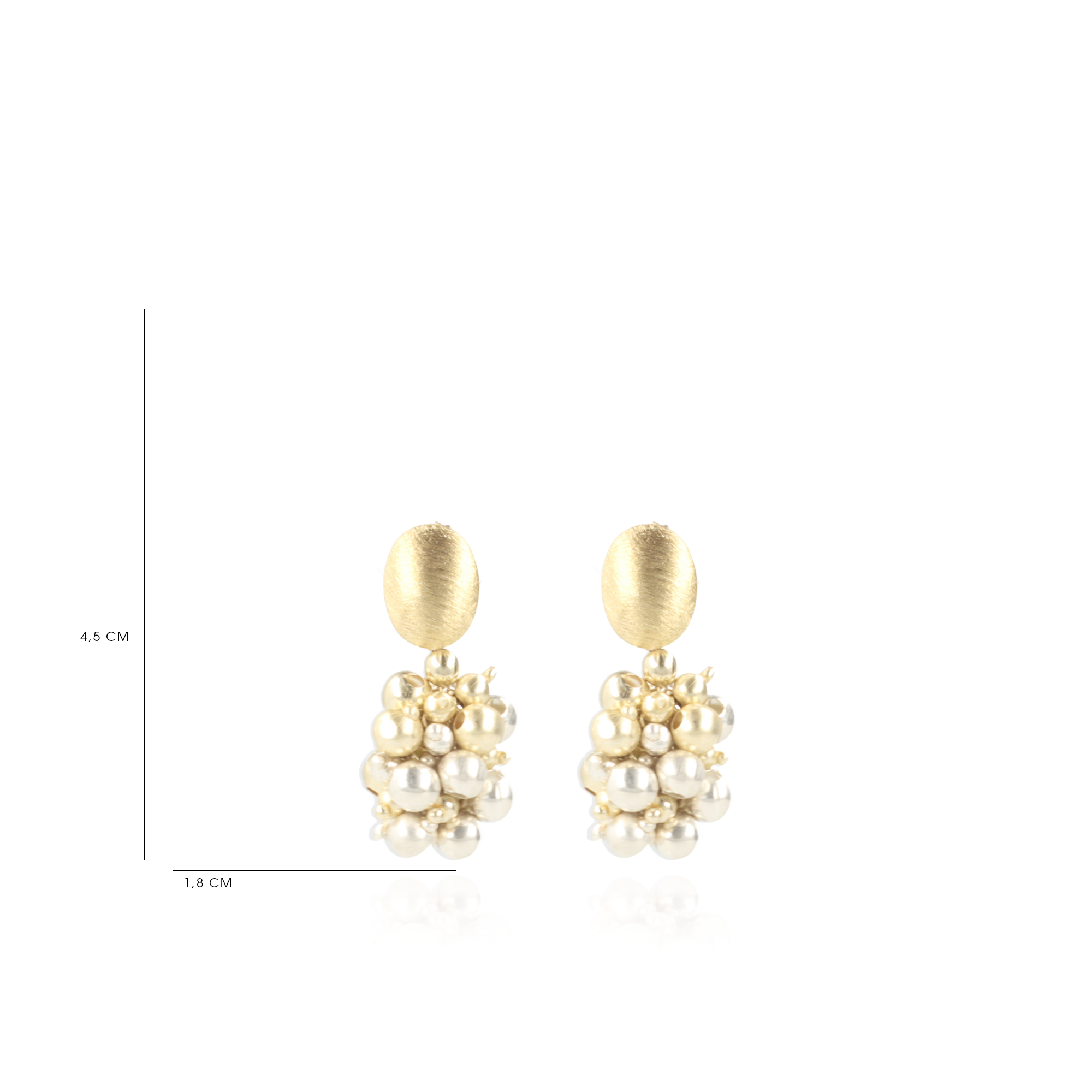 Gold-coloured Earrings Amy Irregular Double Stones Cone Slott-theme.productDescriptionPage.SEO.byTheBrand