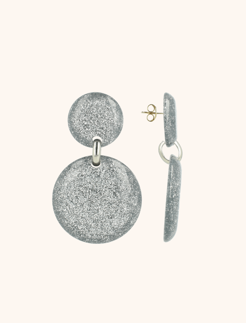 Zilveren Glitter Oorbellen Xenia Rondlott-theme.productDescriptionPage.SEO.byTheBrand