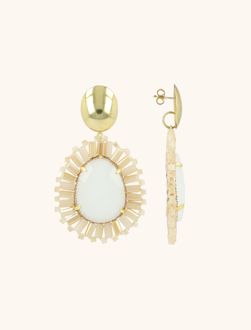 Mixed beige earrings Esmee drop M stonelott-theme.productDescriptionPage.SEO.byTheBrand