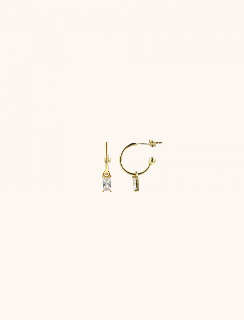 Tiny by LOTT. Crystal Bagette Classic oorbellen