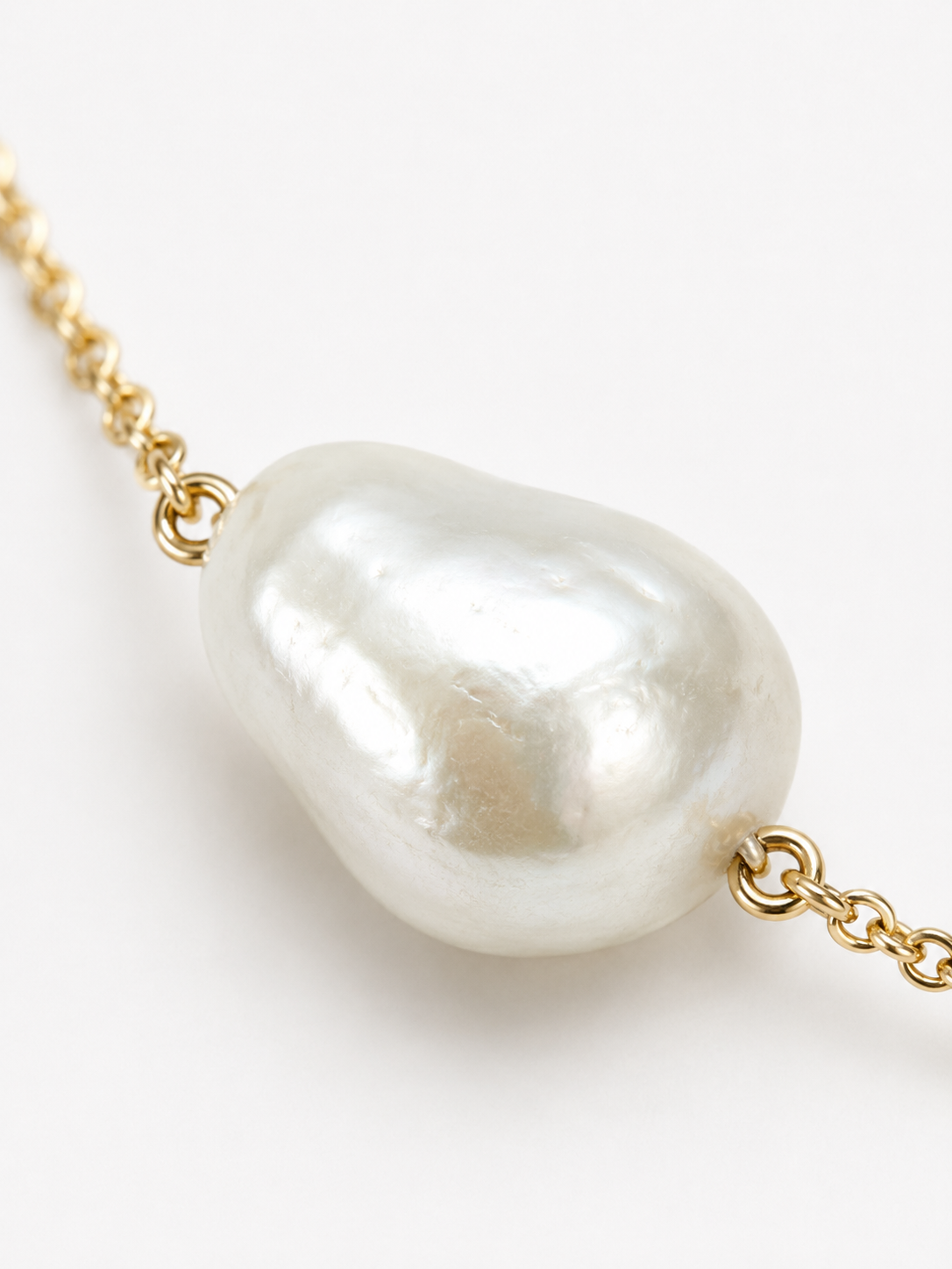 Asymmetrische Parel Ketting Drop S