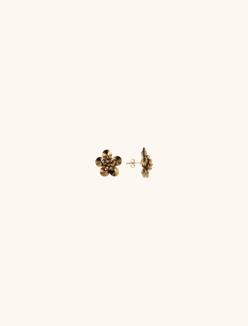 Koperen Oorbellen Teuntje Flower Stud