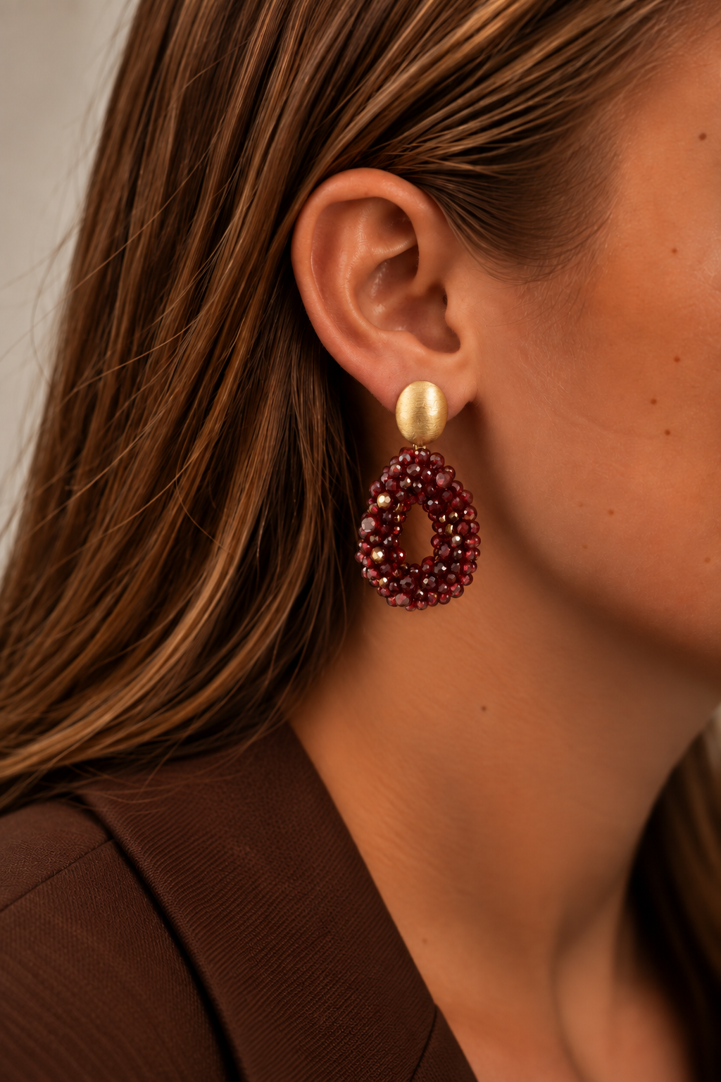 Bordeaux Drop Irregular Stones Berry S