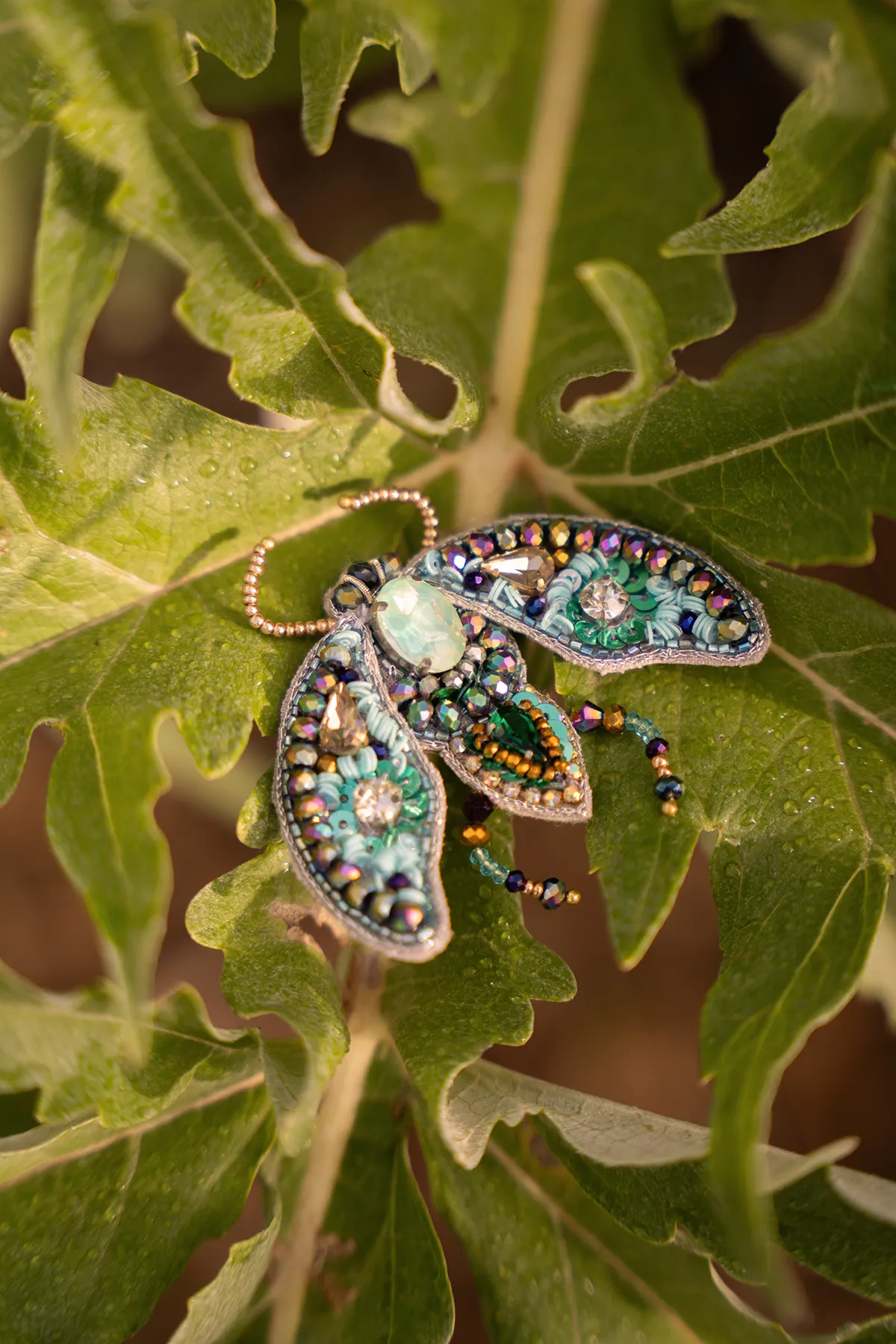 Broche Muscidae - Light Blue Mix 