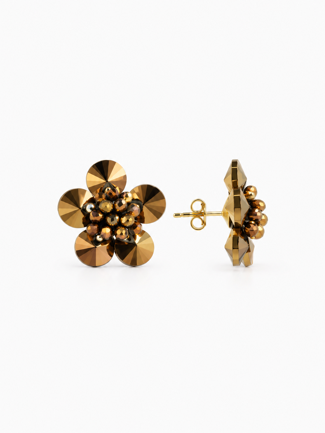 Teuntje – Oorbellen Flower Stud - Koper