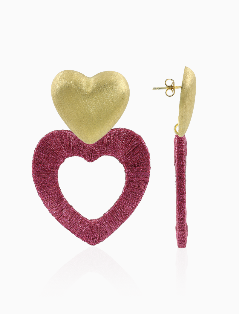 Roze Oorbellen Open Heart L Ashley