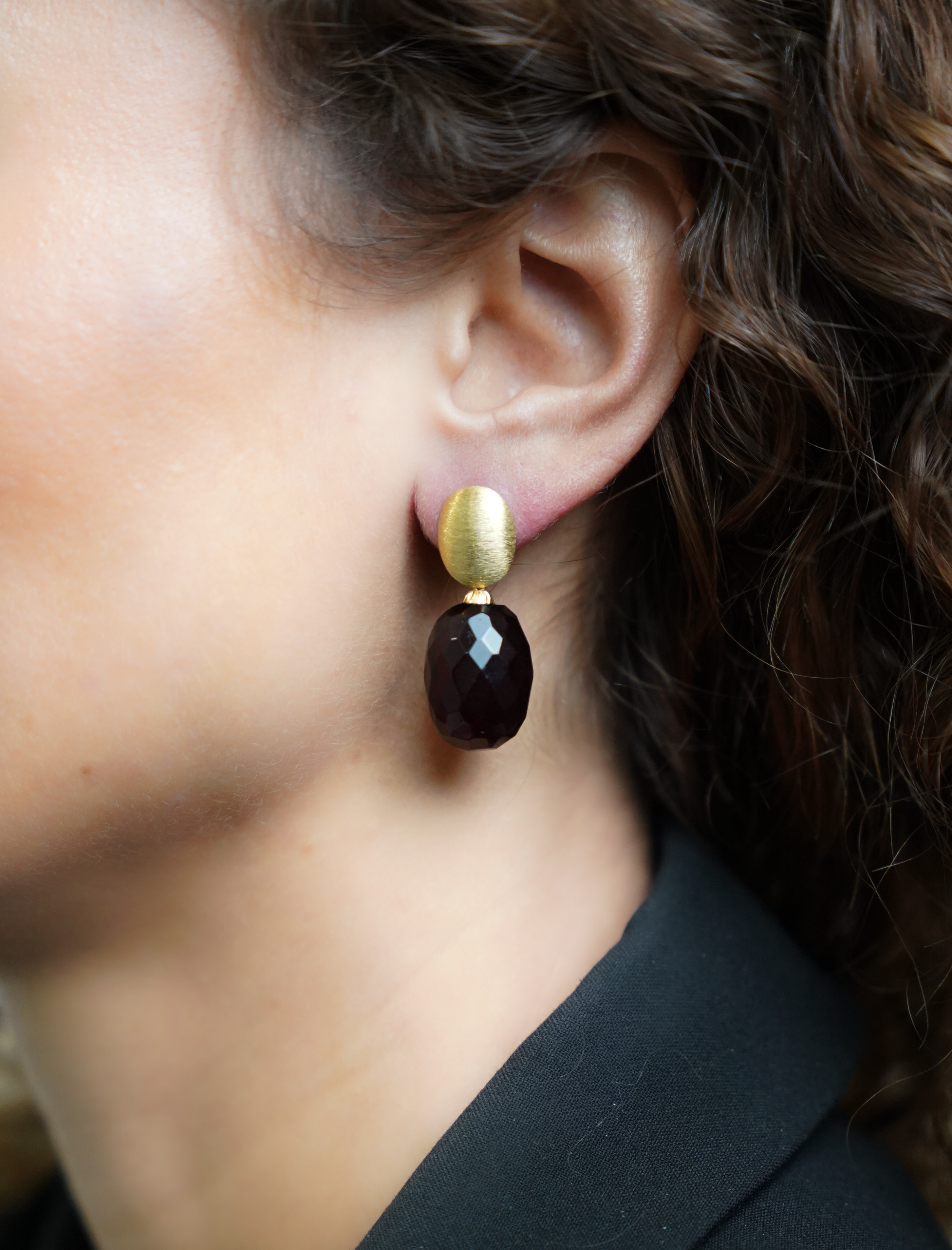 Black Earrings Romijn Quartz M