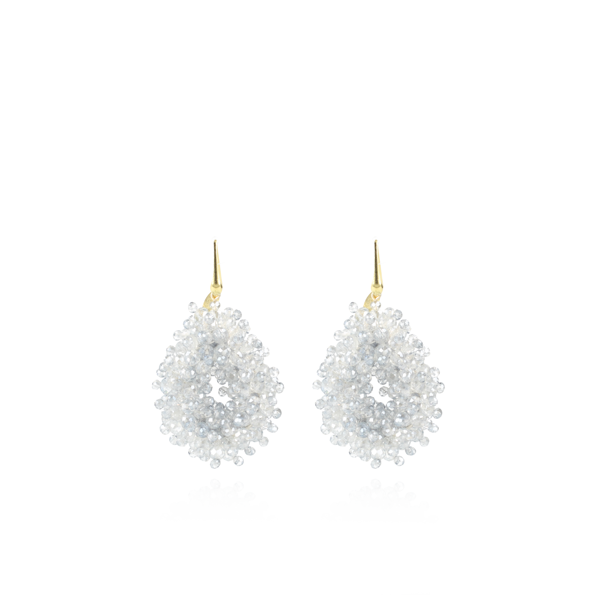Ijs Blauwe Oorbellen Louise Double Stones Drop S