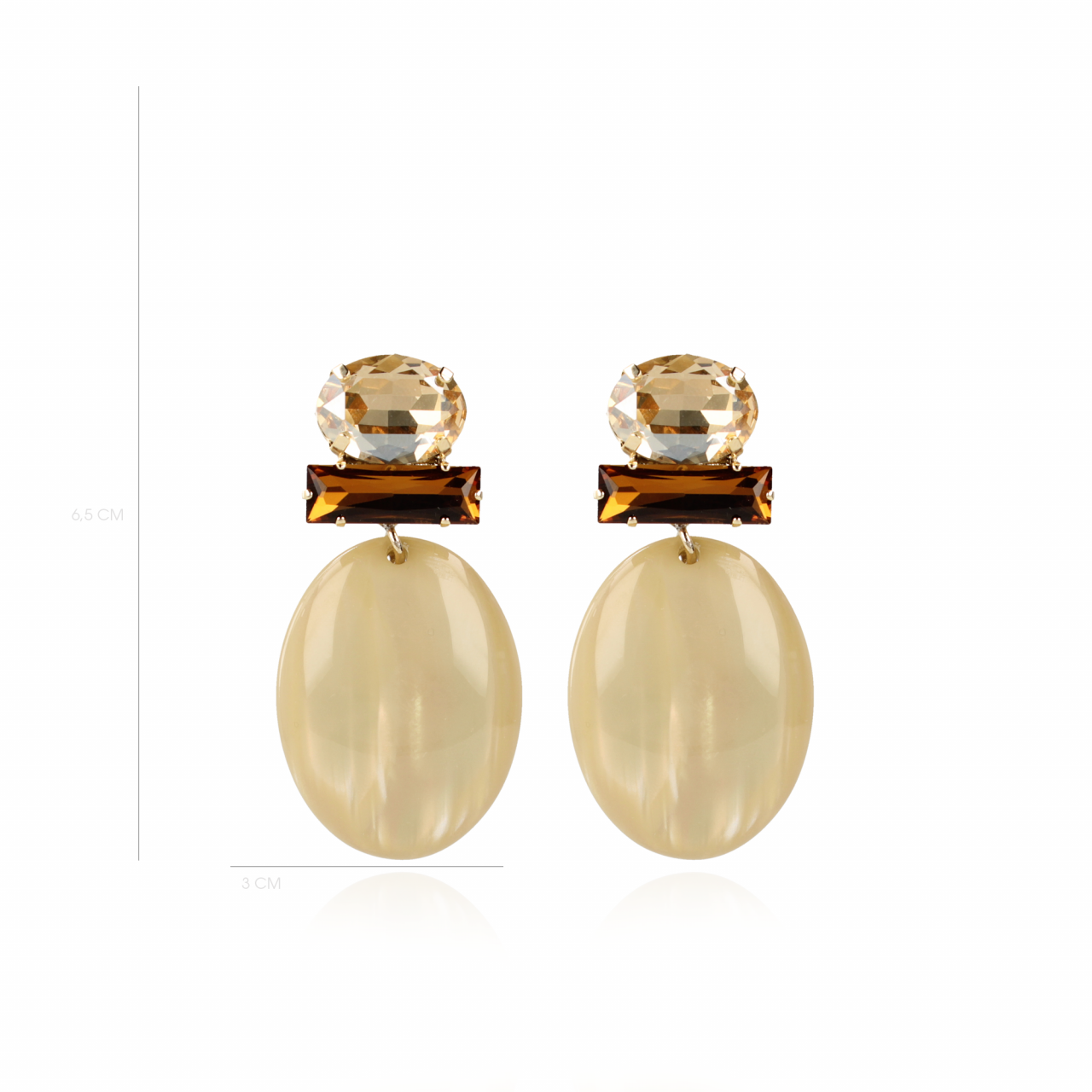 Sand Oorbellen Sirius Ovaal Strasslott-theme.productDescriptionPage.SEO.byTheBrand