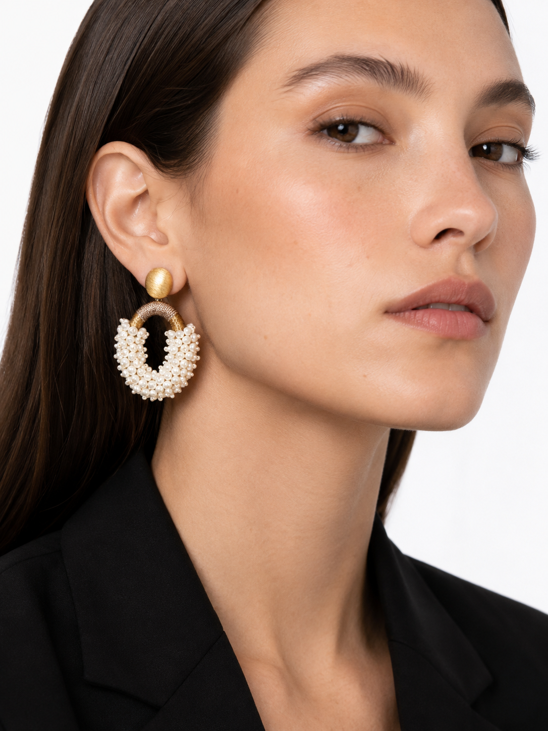 Brass - Gold Combi Oval M Pearl