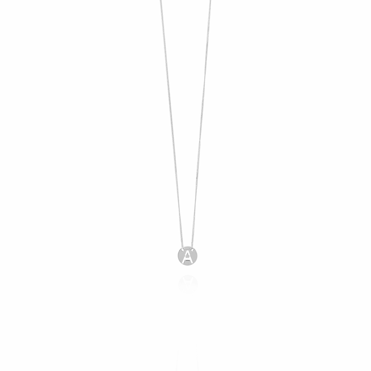 Zilveren ketting Initial klein