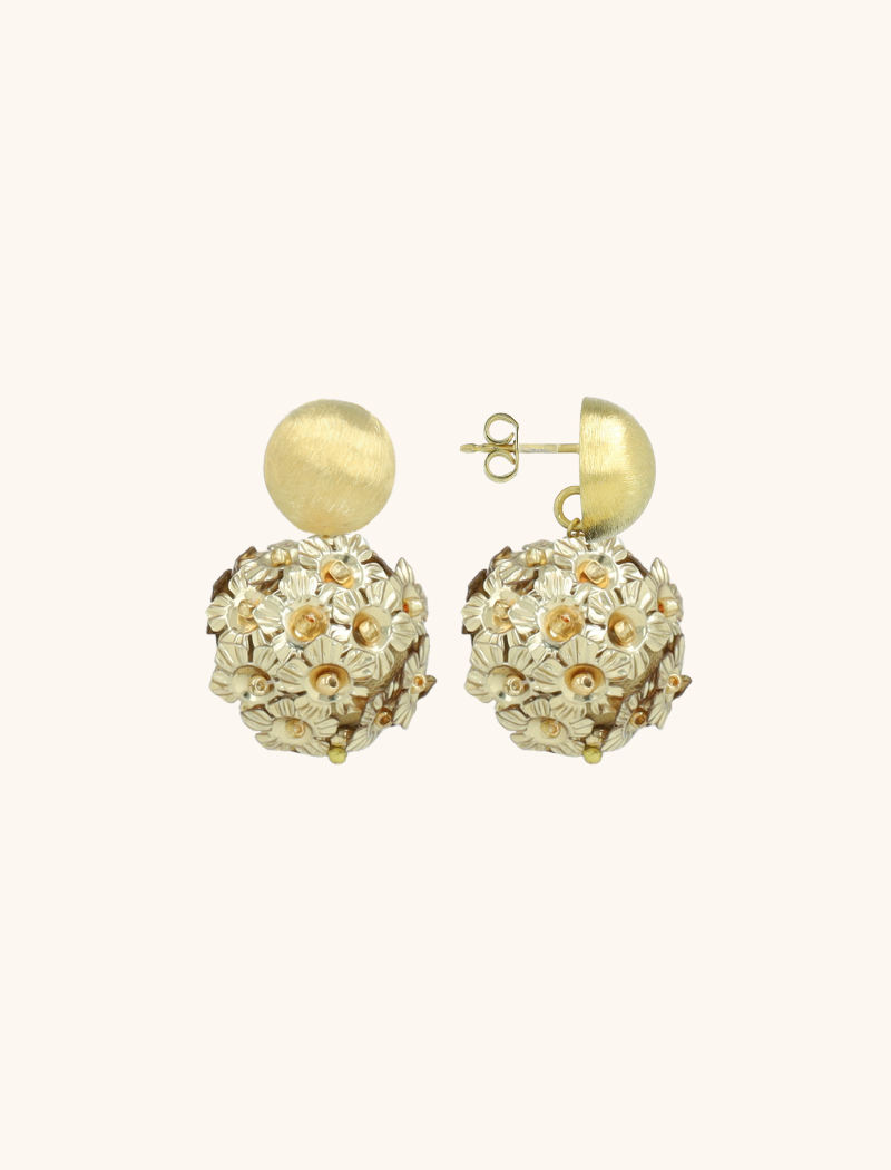 Golden Ohrringe Detailled Flower Globe M Janetlott-theme.productDescriptionPage.SEO.byTheBrand