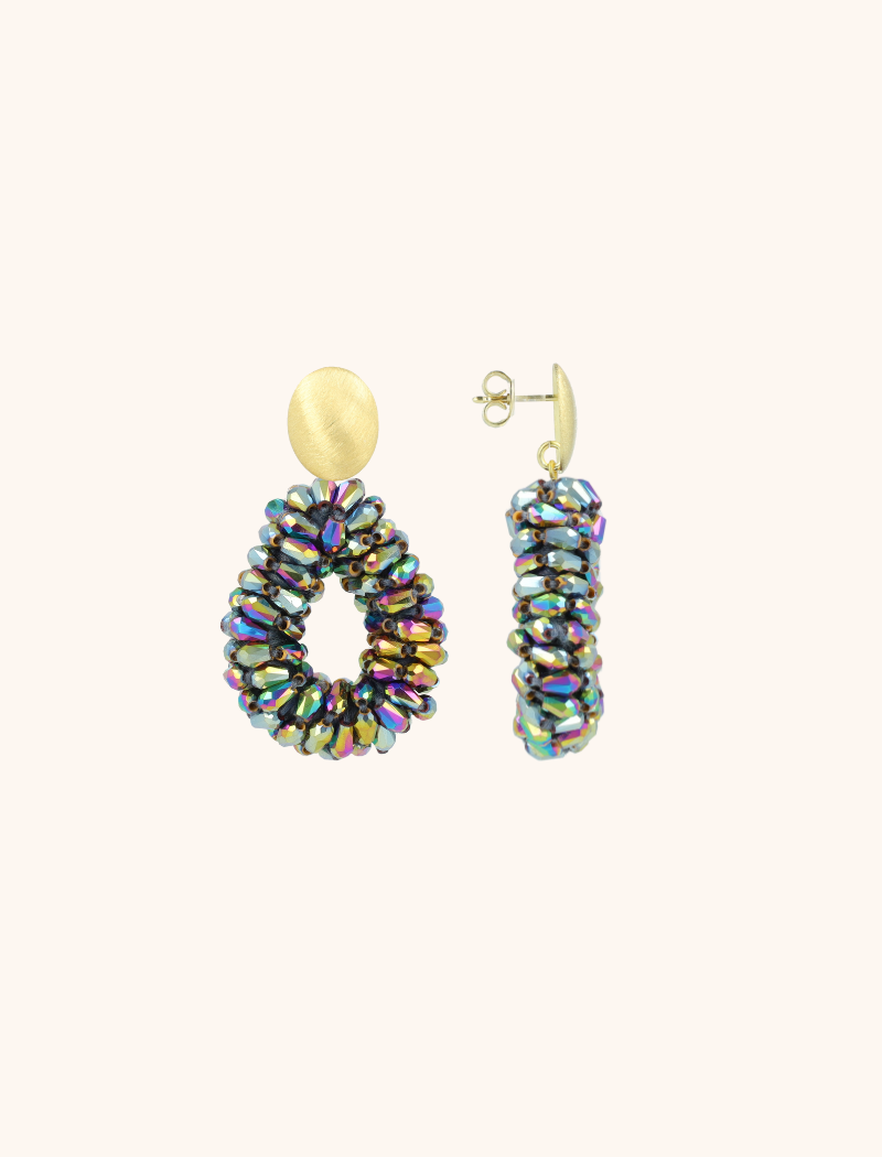 Disco Purple Earrings Anne Drop S Marquis