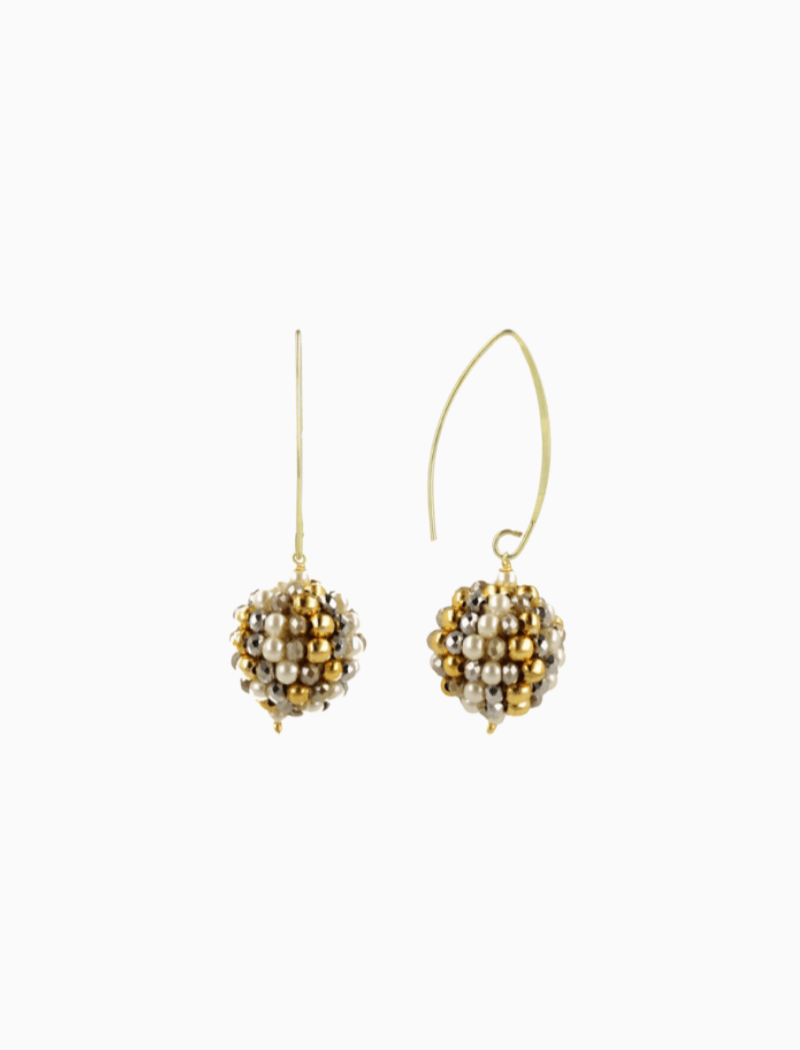 Grijze Oorbellen Lexi Globe S