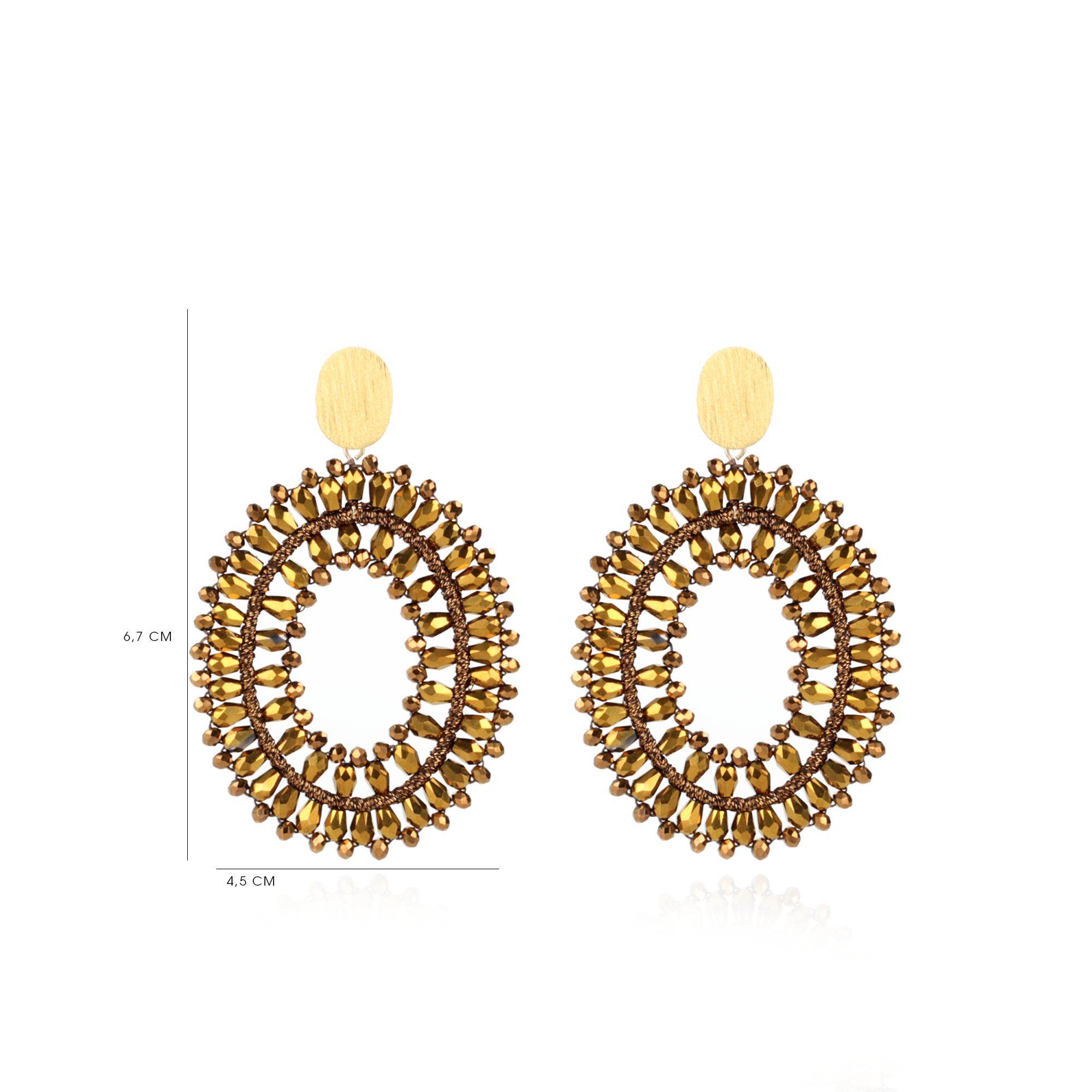 Koper Oorbellen Noa Silk Double Stoneslott-theme.productDescriptionPage.SEO.byTheBrand