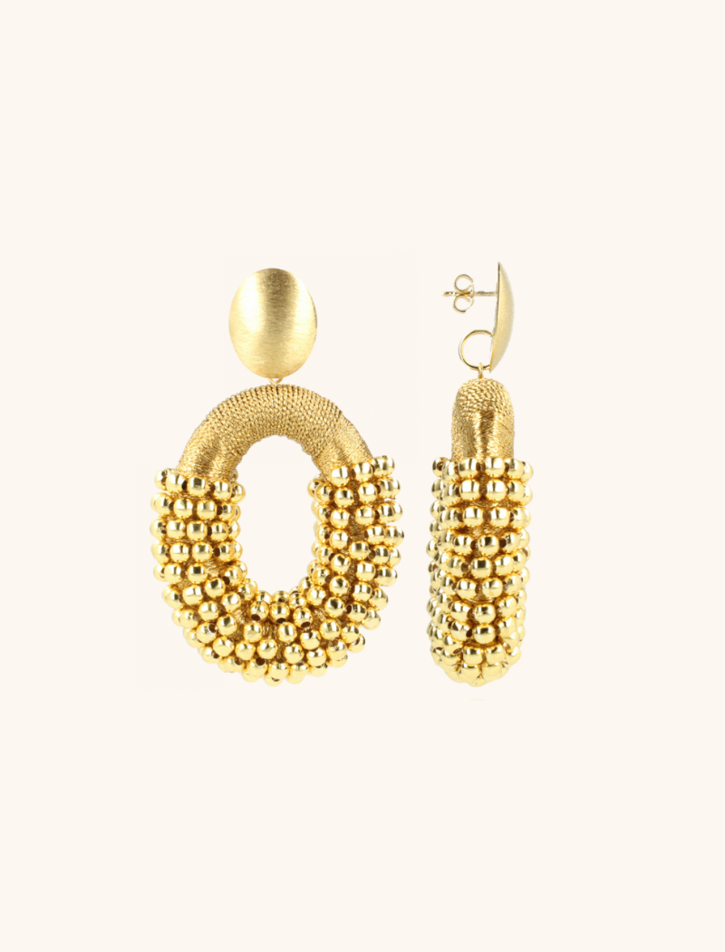 Gold Earrings Limited Yara Oval L