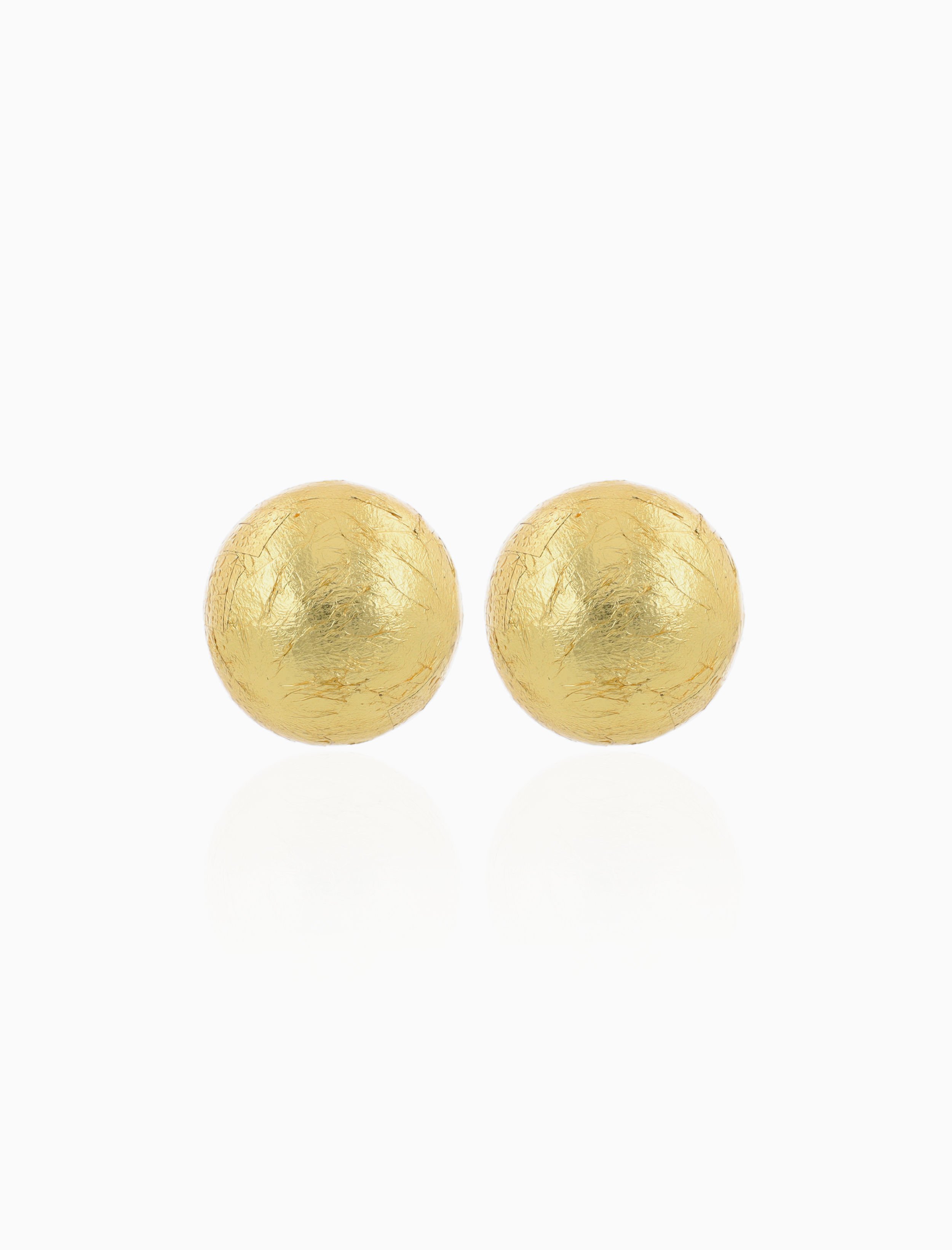 Goudkleurige Oorbellen Emilia Round Double Stud