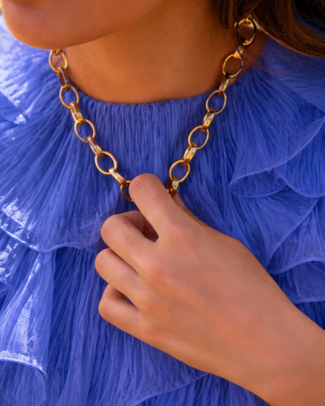 Lumira - CLA Necklace Cable Wide M - Soft Gold