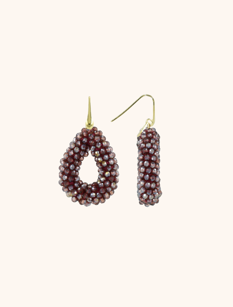 Metallic Violet Oorbellen Berry Drop S
