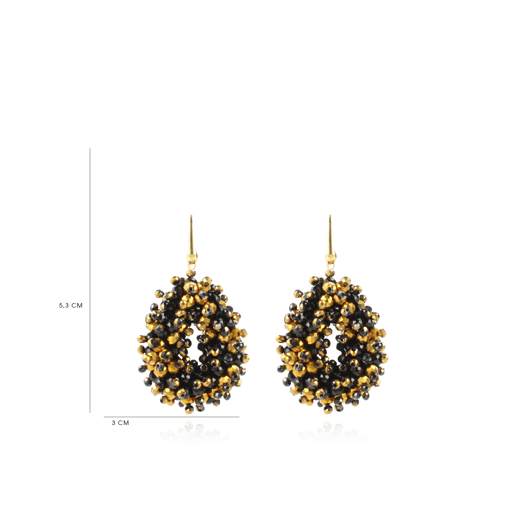 Goudkleurige Oorbellen Louise Double Stones Tonal Drop Slott-theme.productDescriptionPage.SEO.byTheBrand