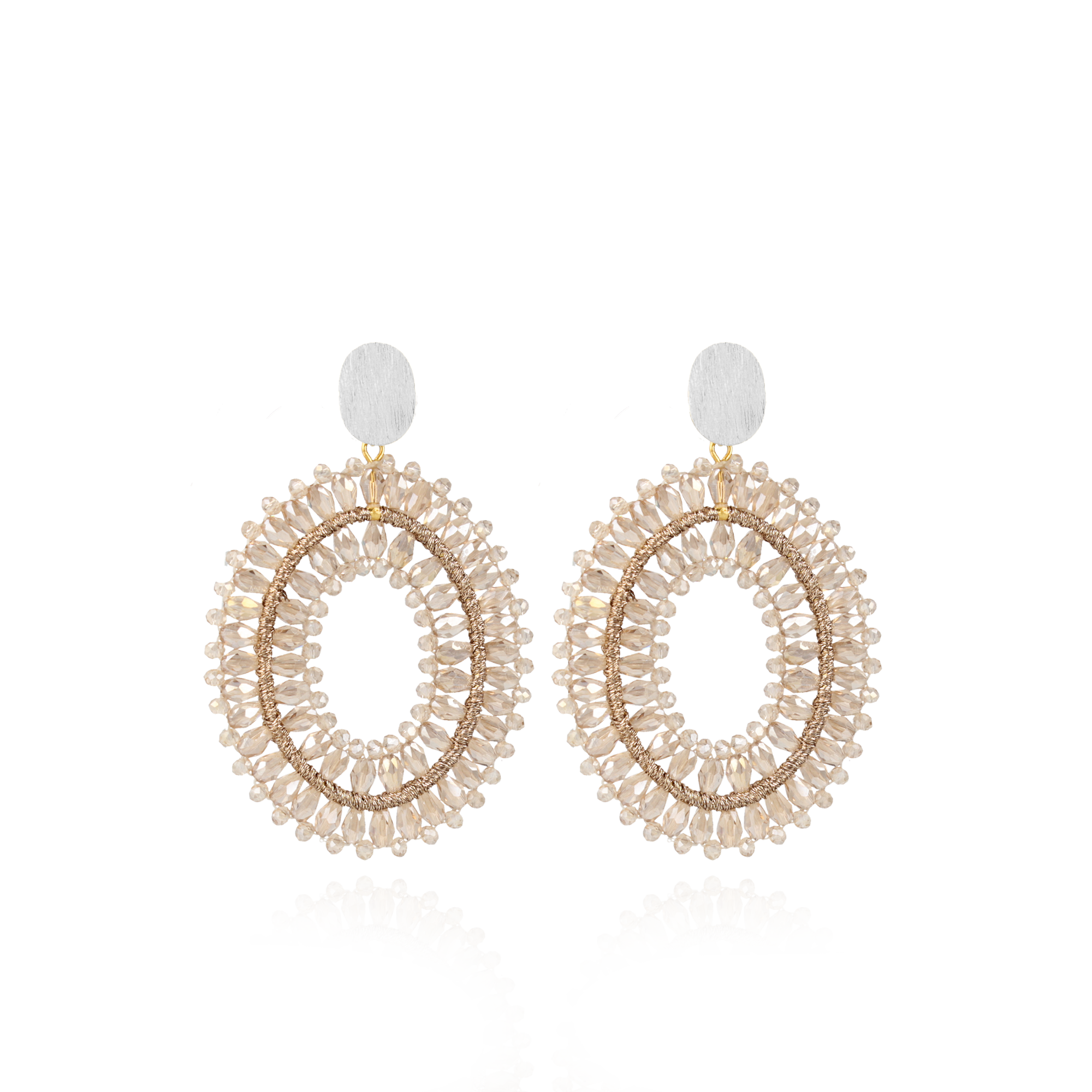 Champagne Oorbellen Double Stones Oval Llott-theme.productDescriptionPage.SEO.byTheBrand