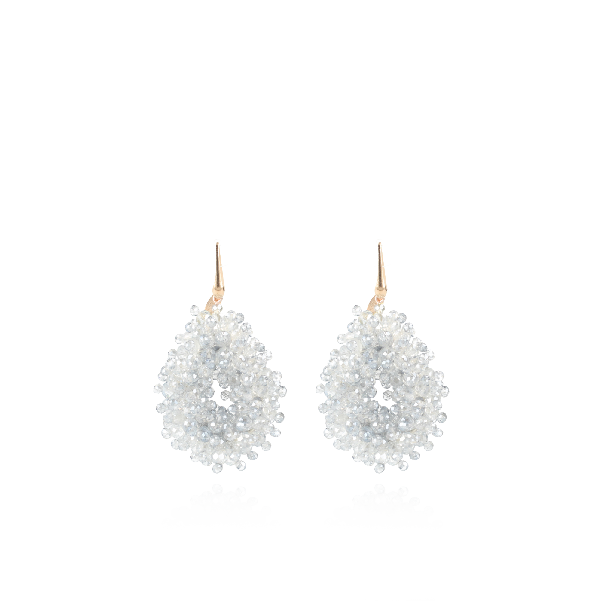 Ijs Blauwe Oorbellen Louise Double Stones Drop S
