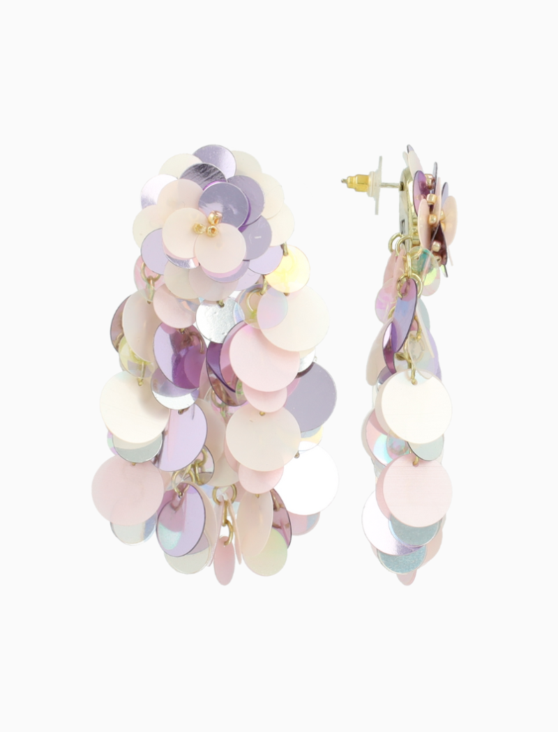 Lilac Mix Earrings Mira Sequin Wild Waterfall  